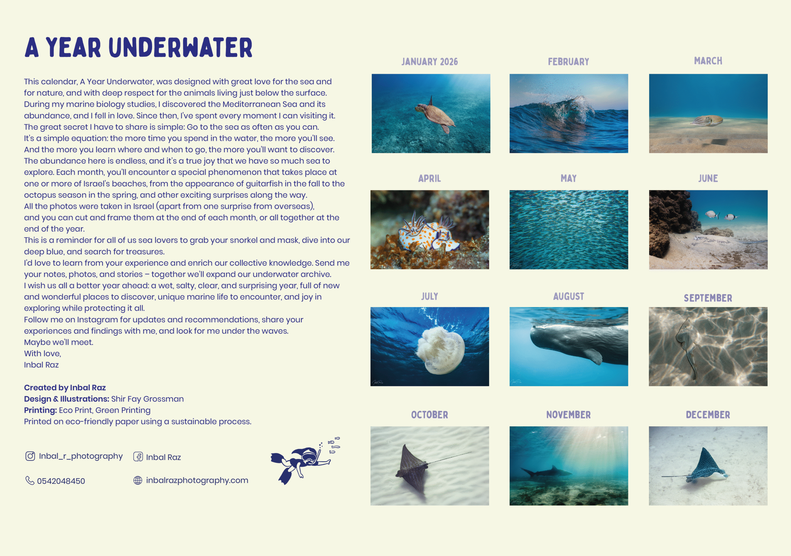 A Year Underwater - 2026 Calendar – תמונה 5